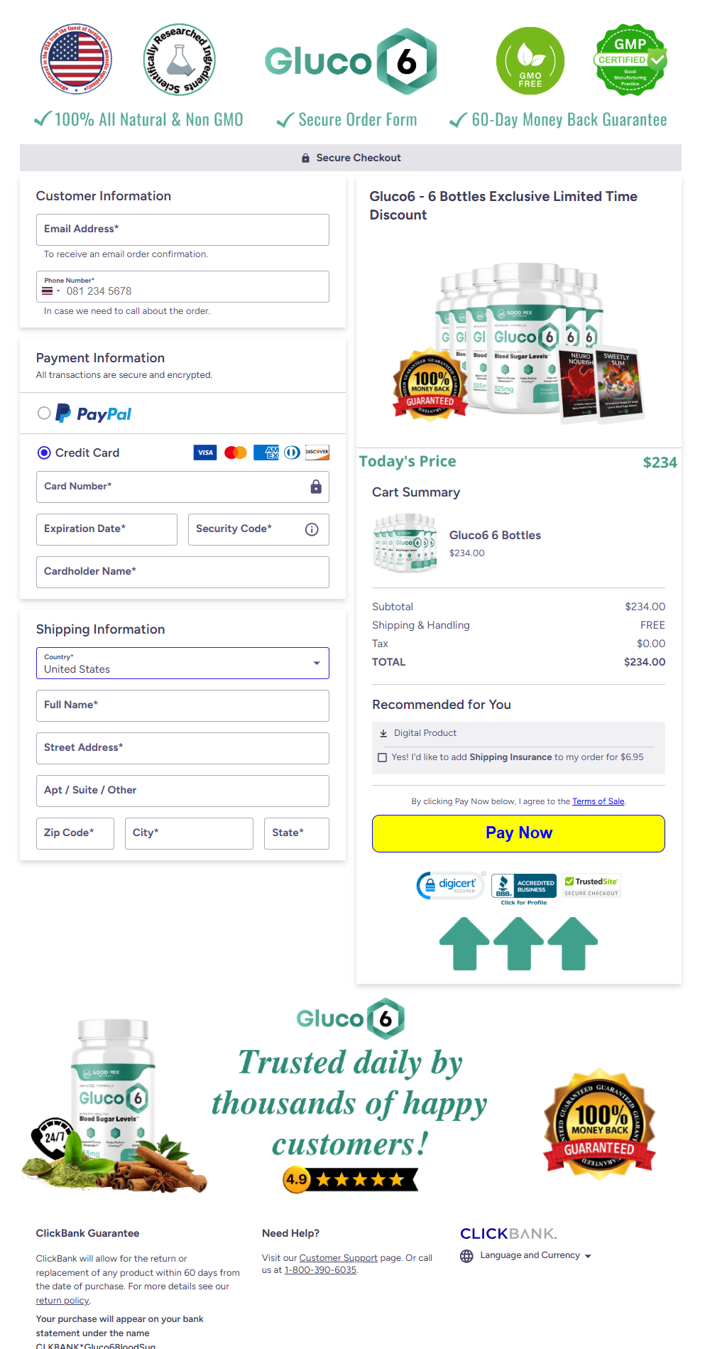  Gluco6 Official Website Secure Order Page